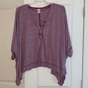 Free People Heathered Purple Tunic Top